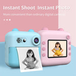 A22 2.4 inch HD IPS Screen Kids Instant Print Camera, Support Video Recording, Includes a roll of Photographic Paper