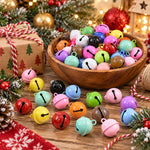 100 PCS/Pack Painted Small Round Bell Charms for DIY Keychains, Pet Accessories and Christmas Decor, 14mm, 18mm, 22mm