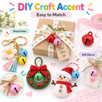 100 PCS/Pack Painted Small Round Bell Charms for DIY Keychains, Pet Accessories and Christmas Decor, 14mm, 18mm, 22mm