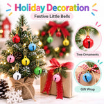 100 PCS/Pack Painted Small Round Bell Charms for DIY Keychains, Pet Accessories and Christmas Decor, 14mm, 18mm, 22mm