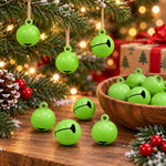 100 PCS/Pack Painted Small Round Bell Charms for DIY Keychains, Pet Accessories and Christmas Decor, 14mm