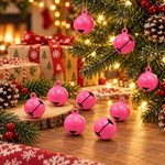 100 PCS/Pack Painted Small Round Bell Charms for DIY Keychains, Pet Accessories and Christmas Decor, 14mm