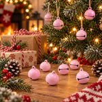 100 PCS/Pack Painted Small Round Bell Charms for DIY Keychains, Pet Accessories and Christmas Decor, 14mm