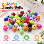 100 PCS/Pack Painted Small Round Bell Charms for DIY Keychains, Pet Accessories and Christmas Decor, 14mm