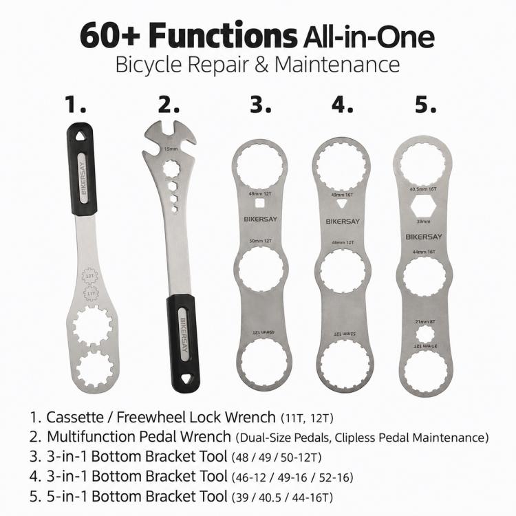 BIKERSAY BT001X Multi-functional Bicycle Repair Tool Kit