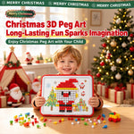 Christmas Themed 3D Pegboard Mushroom Nails Kids DIY Educational Toy Set