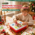Christmas Themed 3D Pegboard Mushroom Nails Kids DIY Educational Toy Set