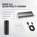 NK-HF3 1080P HDMI 2-In 1-Out Dual-View Splitter with Remote Control, Support PIP Function, 2-In 1-Out Dual-View Splitter