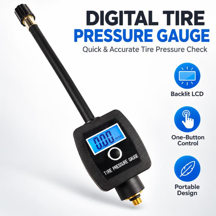 BIKERSAY PM100 Bicycle Electronic Digital Tire Pressure Gauge