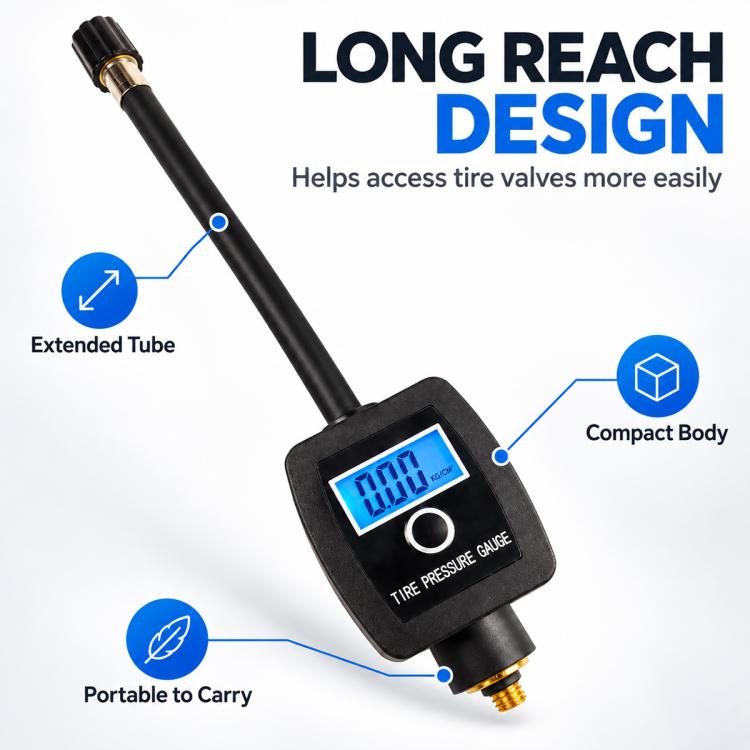 BIKERSAY PM100 Bicycle Electronic Digital Tire Pressure Gauge