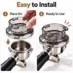54mm Coffee Dosing Funnel Anti Spill Ring for Breville Espresso Portafilters