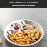 LsCook Household Stainless Steel Grid Dinner Plate Multifunctional Draining Tray