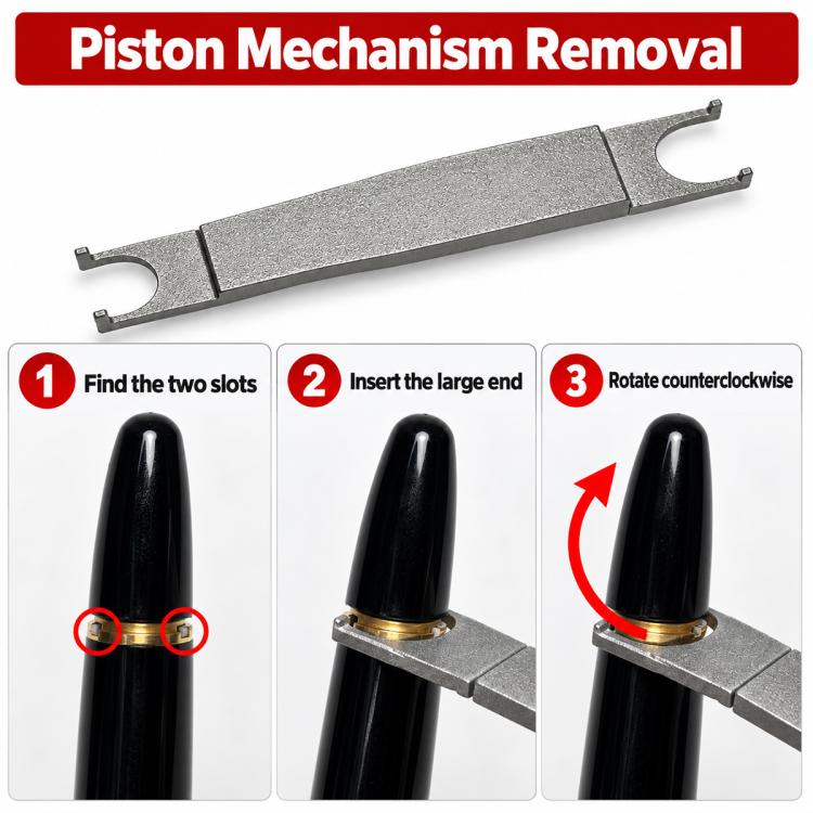 Piston Pens Specialized Piston Disassembly Wrench for Montblanc 146 / Majohn P136