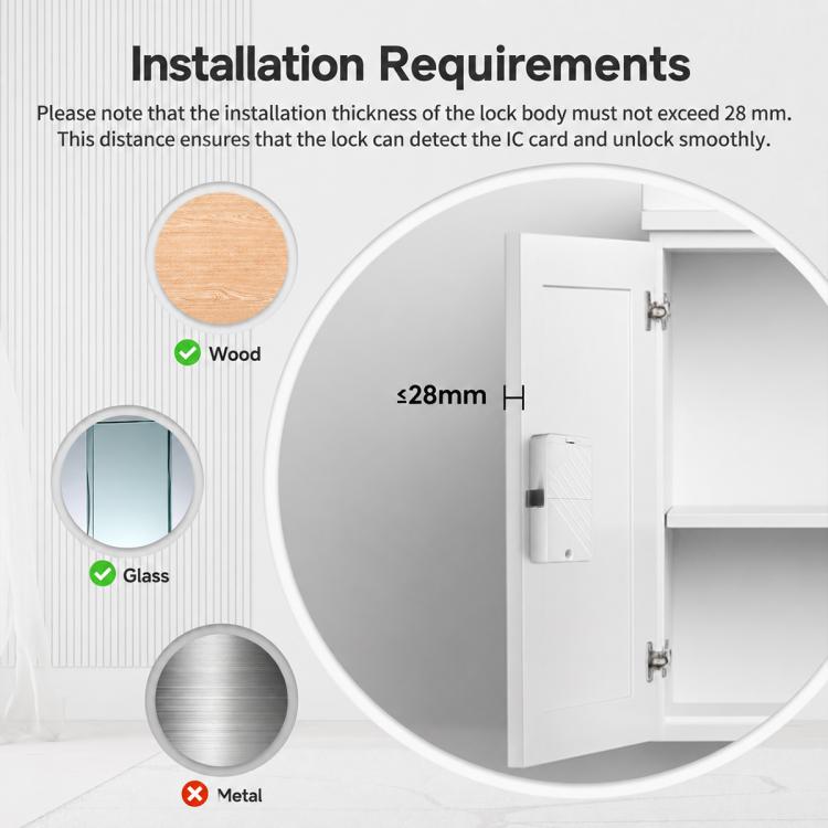 BDL-L1 Graffiti APP Bluetooth Smart Cabinet Door Lock, Supports Remote Control Unlocking