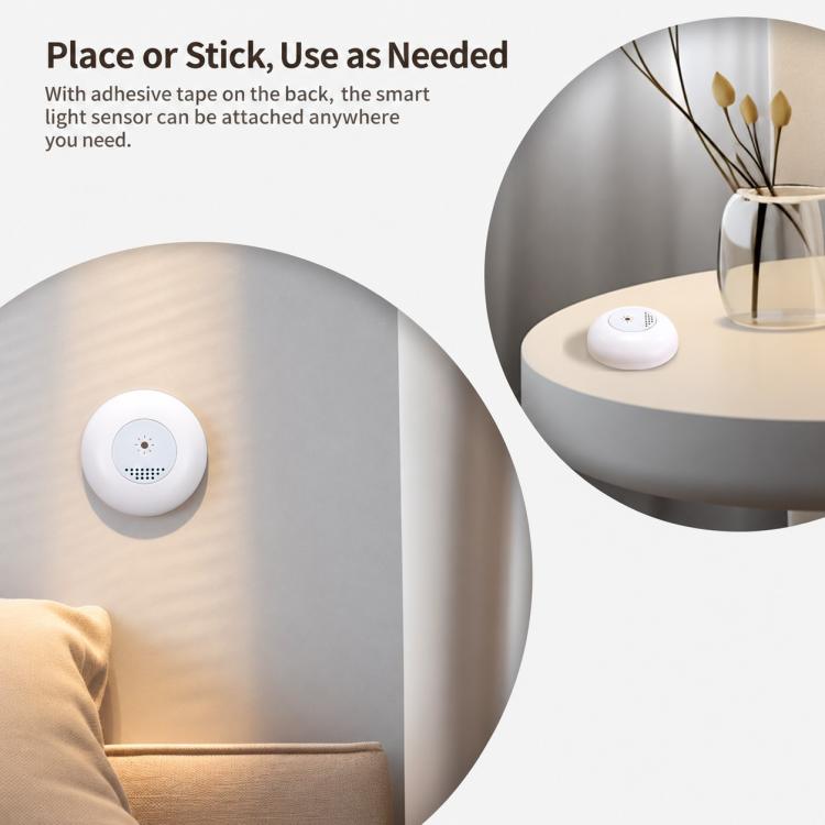 APP Control Smart Light Sensor Compatible With ZigBee Tuya Lighting Brightness Detector