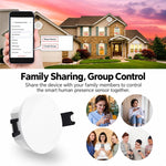 Smart Home PIR Human Motion Sensor with App Timer Remote Control Presence Detector, WiFi Human Presence Sensor, Compatible With ZigBee
