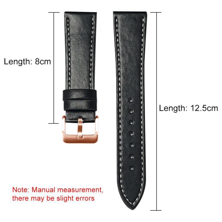 xDfind Rose Gold Buckle Black Shark Fine Grain Vegan Leather Watch Band, For Google Pixel Watch 5 / 4 / 3 45mm
