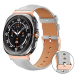 xDfind Rose Gold Buckle Black Shark Fine Grain Vegan Leather Watch Band, For Galaxy Watch Ultra2 2026 / 2025 / 1 2024, For Galaxy Watch9 / 8 / 8 Classic