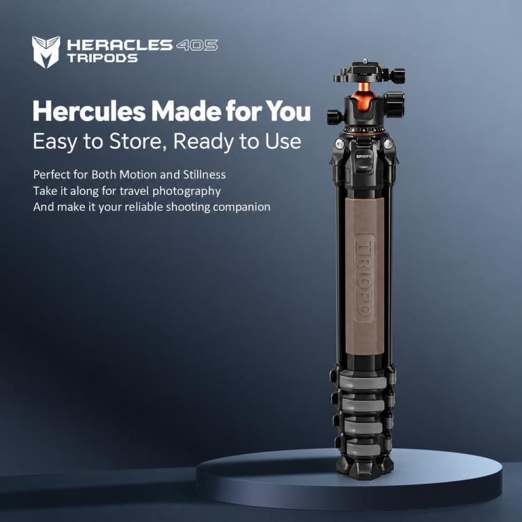 TRIOPO Heracles 405 + X2 Tripod with Ball Head for Photography and Video Shooting, Heracles 405 + X2