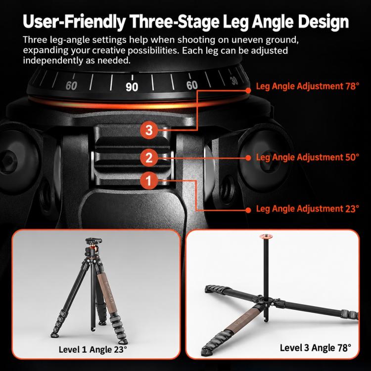 TRIOPO Heracles 405 + X2 Tripod with Ball Head for Photography and Video Shooting, Heracles 405 + X2