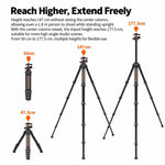 TRIOPO Heracles 405 + X2 Tripod with Ball Head for Photography and Video Shooting, Heracles 405 + X2