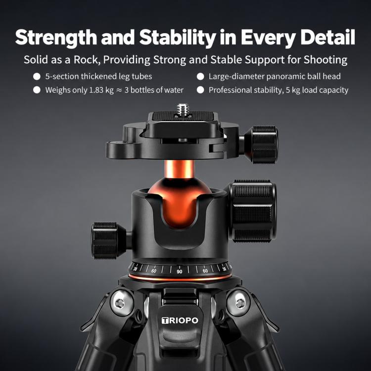 TRIOPO Heracles 405 + X2 Tripod with Ball Head for Photography and Video Shooting, Heracles 405 + X2