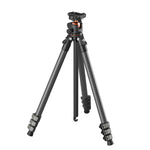 TRIOPO TS-254B+X2 Carbon Fiber Tripod with Ball Head for Photography and Video Shooting, TS-254B+X2