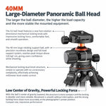 TRIOPO TS-254B+X2 Carbon Fiber Tripod with Ball Head for Photography and Video Shooting, TS-254B+X2