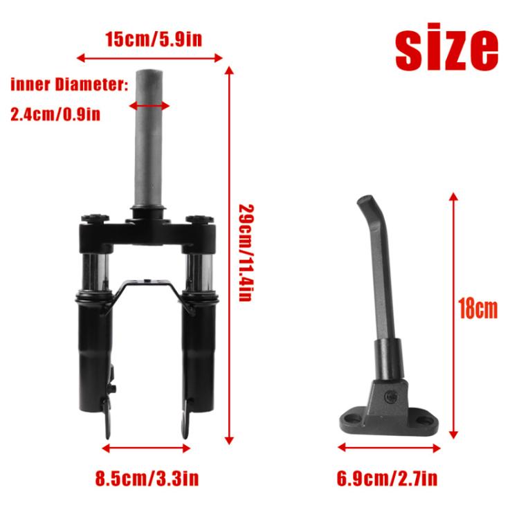 Front Fork Shock Absorber Set for Ninebot Max G30 / G30D, Shock Absorber + Extended Foot