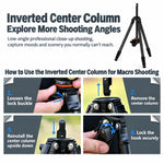 TRIOPO TS-254X+X2 Carbon Fiber Tripod with Ball Head for Photography and Video Shooting, TS-254X+X2