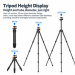 TRIOPO TS-254X+X2 Carbon Fiber Tripod with Ball Head for Photography and Video Shooting, TS-254X+X2