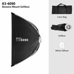 TRIOPO K3 Series Side-Fold Rectangular Quick-Mount Softbox, K3-6090 Bowens, K3-6090 Bowens + Grid, K3-6090 Top Light, K3-6090 Top Light + Grid, K3-30120 Bowens, K3-30120 Bowens + Grid, K3-30120 Top Light, K3-30120 Top Light + Grid