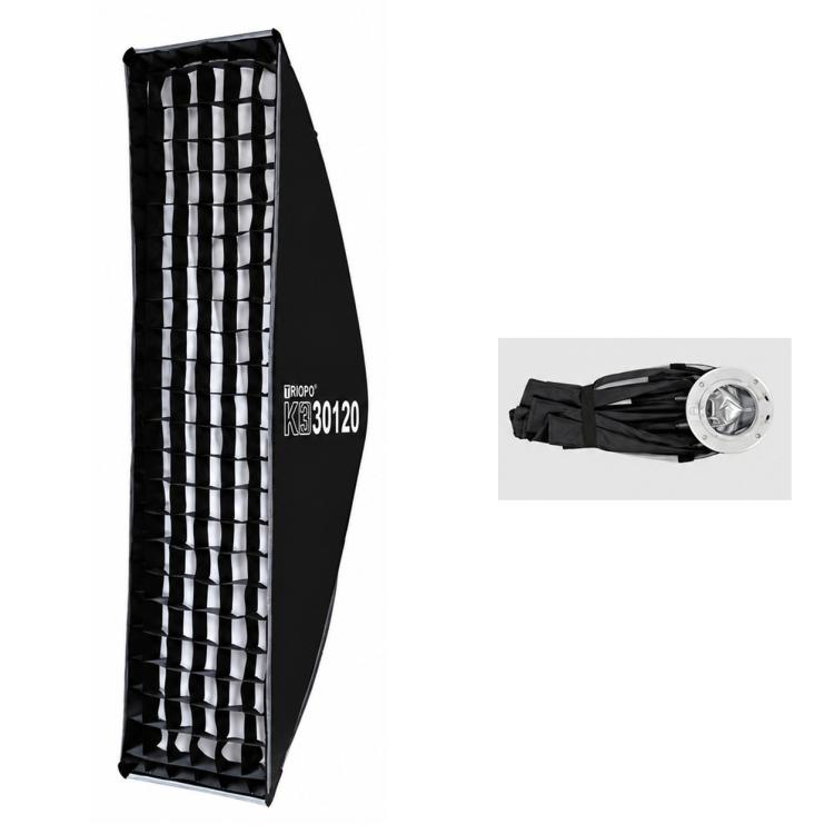 TRIOPO K3 Series Side-Fold Rectangular Quick-Mount Softbox, K3-6090 Bowens, K3-6090 Bowens + Grid, K3-6090 Top Light, K3-6090 Top Light + Grid, K3-30120 Bowens, K3-30120 Bowens + Grid, K3-30120 Top Light, K3-30120 Top Light + Grid