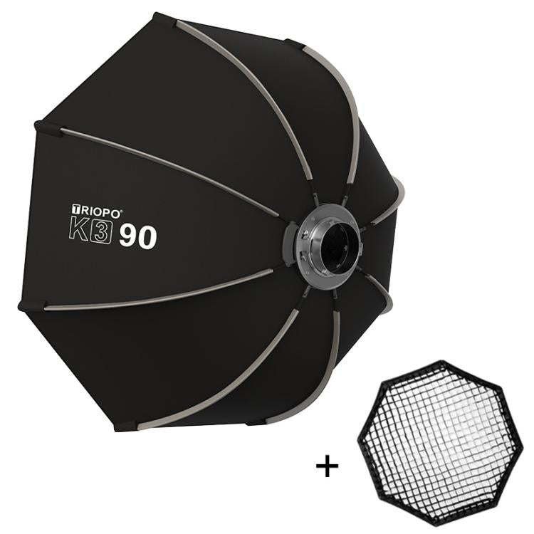TRIOPO K3 Series Quick Setup Octagon Softbox with Detachable Bowens Mount, K3-55, K3-55 + Grid, K3-65, K3-65 + Grid, K3-90, K3-90 + Grid, K3-120, K3-120 + Grid