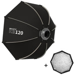 TRIOPO K3 Series Quick Setup Octagon Softbox with Detachable Bowens Mount, K3-55, K3-55 + Grid, K3-65, K3-65 + Grid, K3-90, K3-90 + Grid, K3-120, K3-120 + Grid