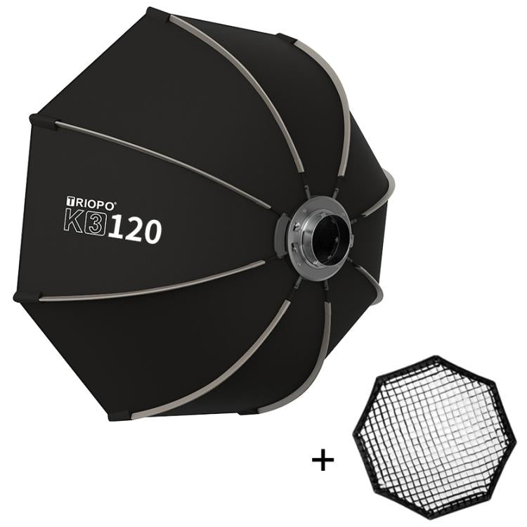 TRIOPO K3 Series Quick Setup Octagon Softbox with Detachable Bowens Mount, K3-55, K3-55 + Grid, K3-65, K3-65 + Grid, K3-90, K3-90 + Grid, K3-120, K3-120 + Grid