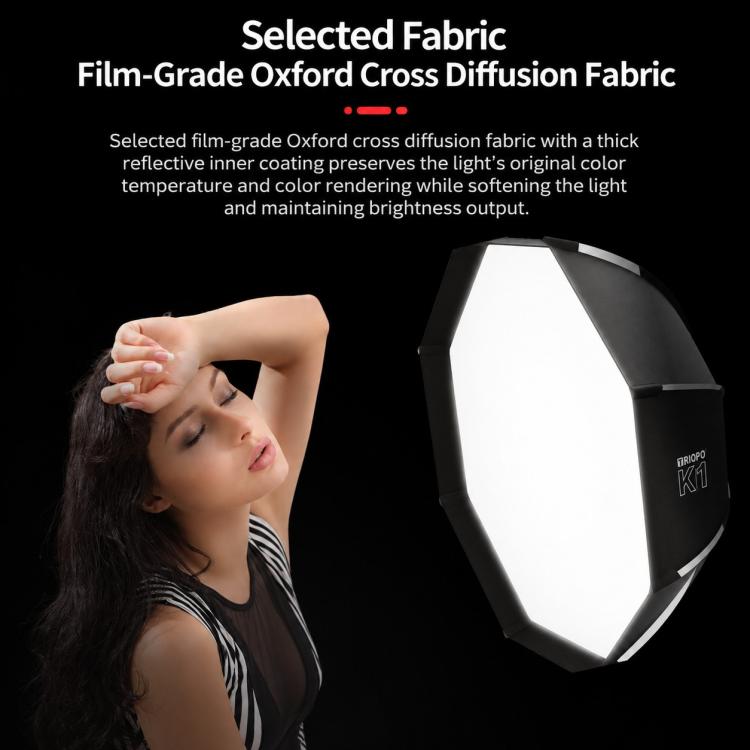 TRIOPO K3 Series Quick Setup Octagon Softbox with Detachable Bowens Mount, K3-55, K3-55 + Grid, K3-65, K3-65 + Grid, K3-90, K3-90 + Grid, K3-120, K3-120 + Grid