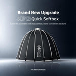TRIOPO KP2 Series Deep Parabolic Softbox with Bowens Mount, KP2-60 + Grid, KP2-70 + Grid, KP2-90 + Grid, KP2-120 + Grid
