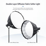 TRIOPO KP2 Series Deep Parabolic Softbox with Bowens Mount, KP2-60 + Grid, KP2-70 + Grid, KP2-90 + Grid, KP2-120 + Grid