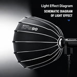 TRIOPO KP2 Series Deep Parabolic Softbox with Bowens Mount, KP2-60 + Grid, KP2-70 + Grid, KP2-90 + Grid, KP2-120 + Grid