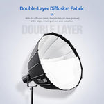 TRIOPO KP2 Series Deep Parabolic Softbox with Bowens Mount, KP2-60 + Grid, KP2-70 + Grid, KP2-90 + Grid, KP2-120 + Grid
