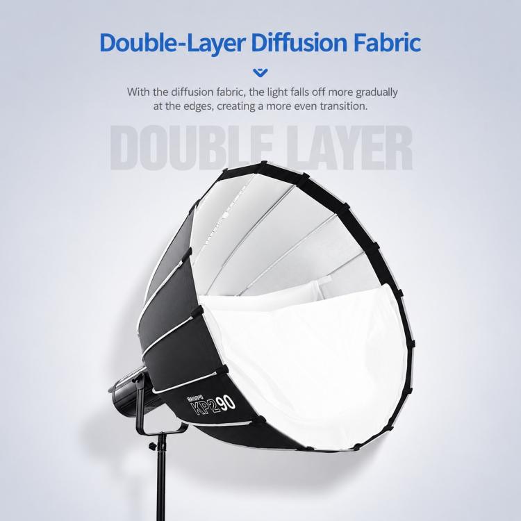 TRIOPO KP2 Series Deep Parabolic Softbox with Bowens Mount, KP2-60 + Grid, KP2-70 + Grid, KP2-90 + Grid, KP2-120 + Grid