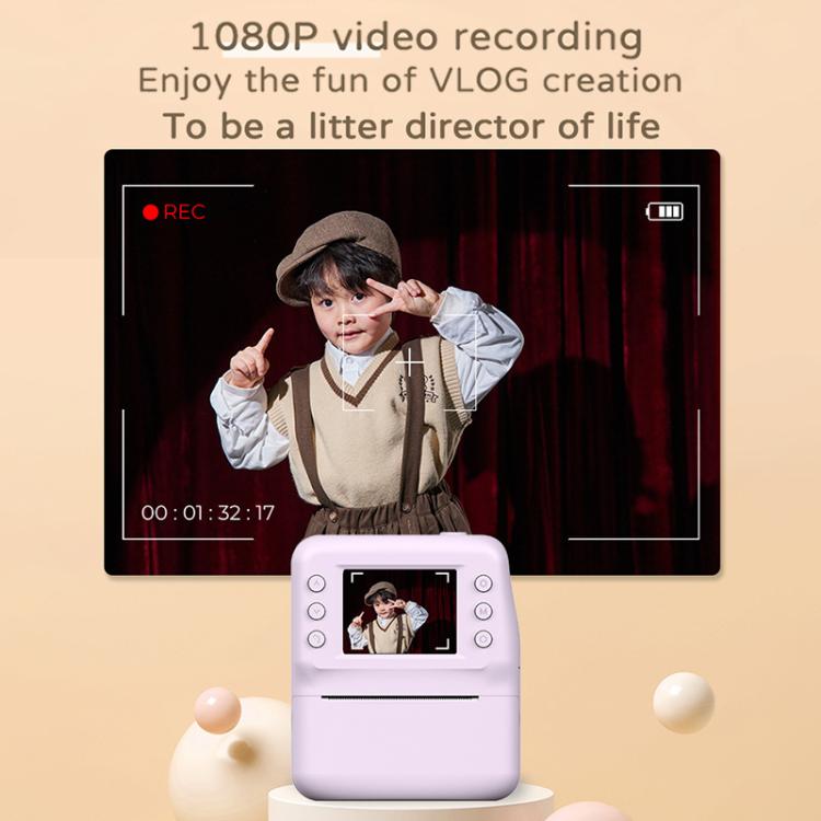 A29 2.4 inch HD IPS Screen Kids Instant Printing Camera, Support Photo and Video Recording