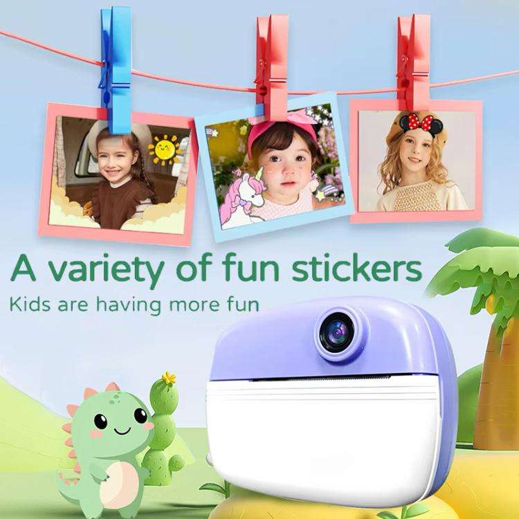 D1 1080P 2.4 inch HD Large Screen Kids Instant Printing Camera, Support Photo and Video Recording