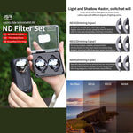 2 PCS/Pack For Insta360 X6 JSR Clip-on ND Lens Filter, ND16, ND32, ND64
