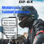 5 in 1  Motorcycle Helmet Wireless Walkie-Talkie Bluetooth Earphone, Hard Mic, Soft Mic, Hard + Soft Mic