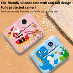 D2-A 1080P 2.4 inch HD Large Screen Cute Cartoon Kids Instant Print Camera, Support Photo and Video Recording