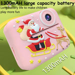D2-A 1080P 2.4 inch HD Large Screen Cute Cartoon Kids Instant Print Camera, Support Photo and Video Recording