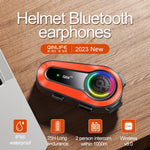 Q08-2X Motorcycle Helmet Wireless Walkie-Talkie Bluetooth Earphone, Hard Mic, Soft Mic, Hard + Soft Mic