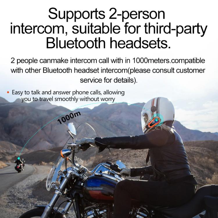 Q08-2X Motorcycle Helmet Wireless Walkie-Talkie Bluetooth Earphone, Hard Mic, Soft Mic, Hard + Soft Mic